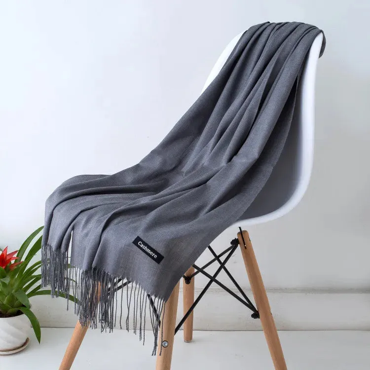 2023 new 200*70cm Winter Fashion female Cashmere Wool thin Scarf Lady warm Shawl Pure colour UNISEX Pashmina solid wrap women