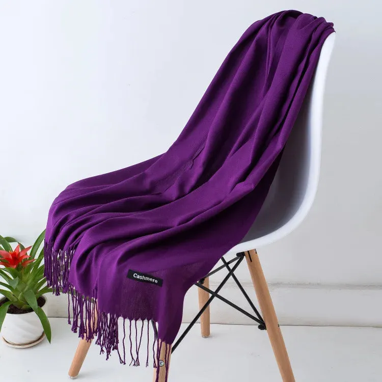 2023 new 200*70cm Winter Fashion female Cashmere Wool thin Scarf Lady warm Shawl Pure colour UNISEX Pashmina solid wrap women