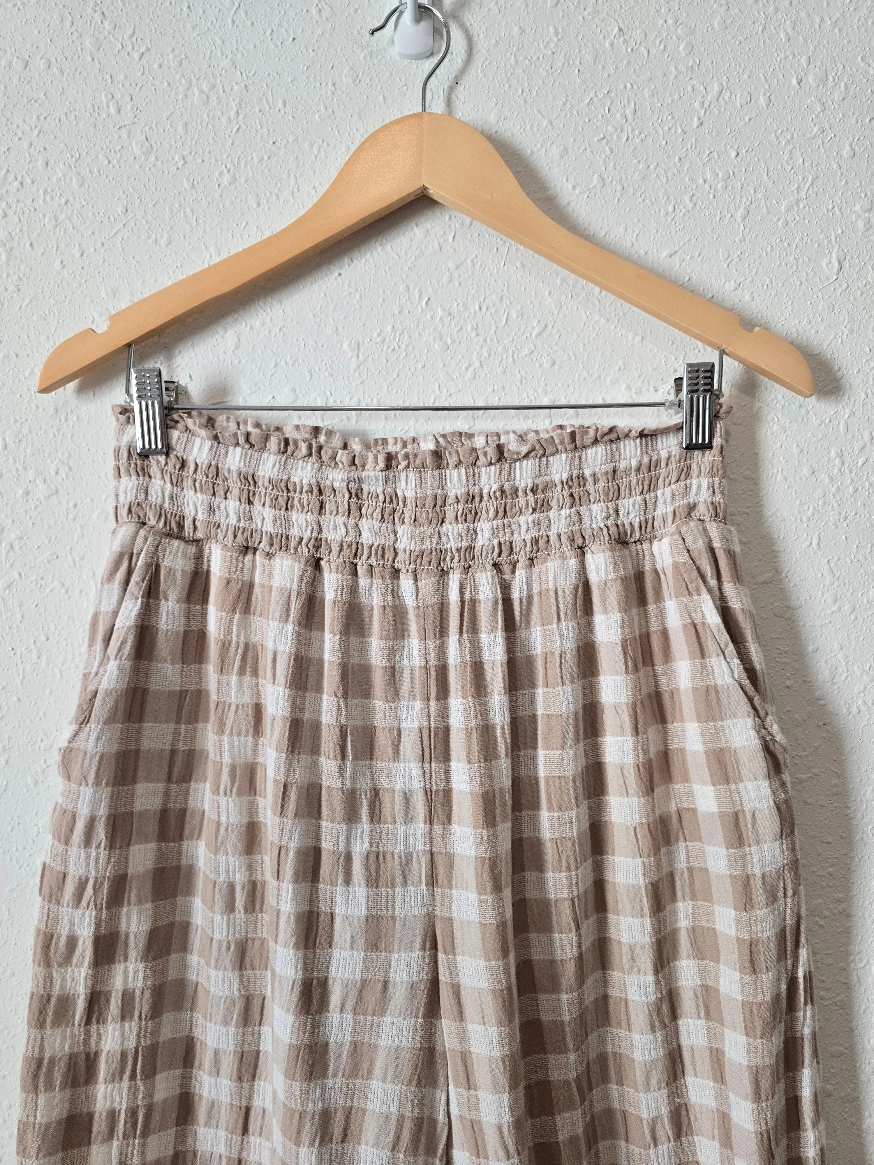 Aerie Gingham Relaxed Pants (M)