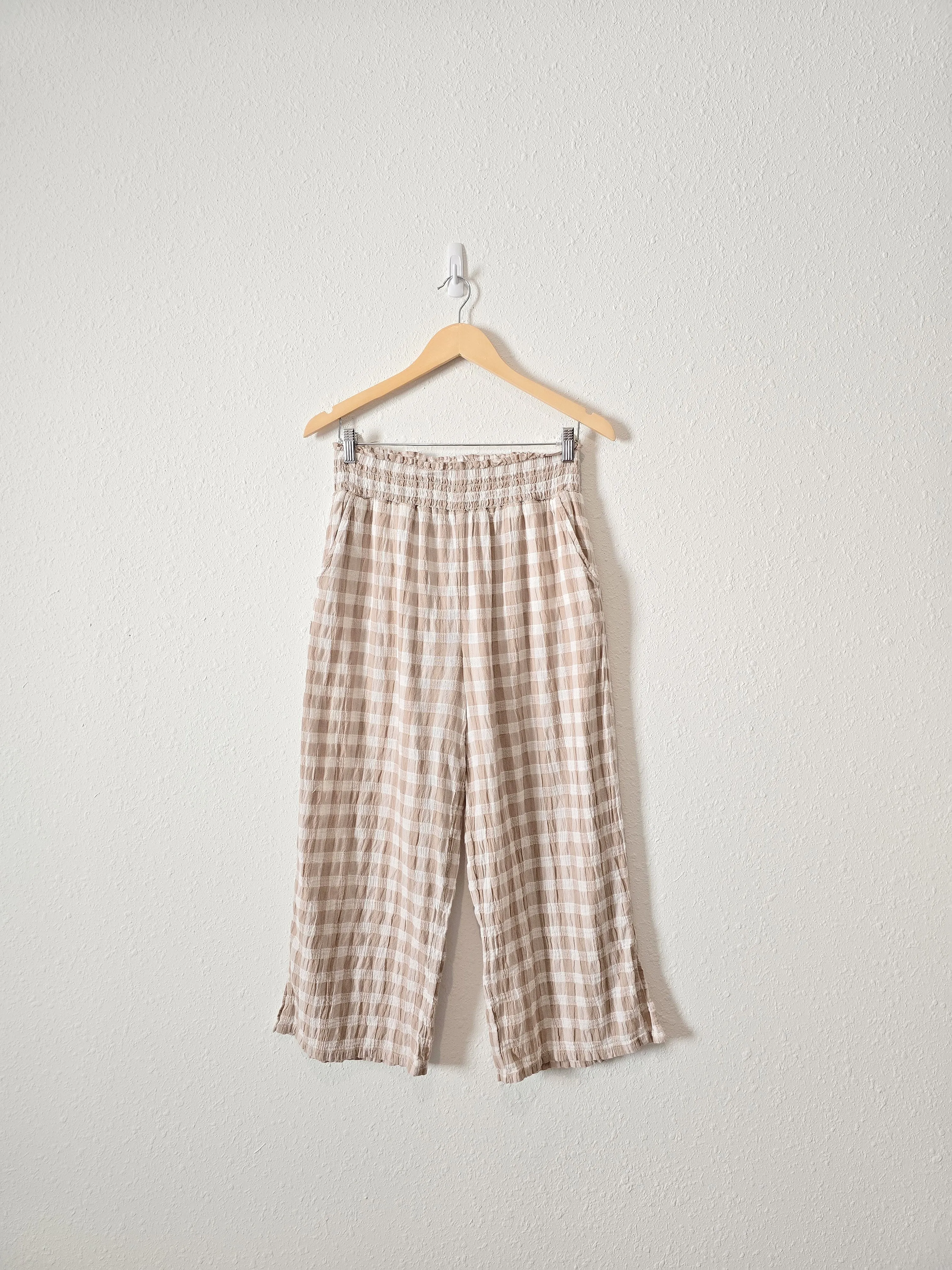 Aerie Gingham Relaxed Pants (M)