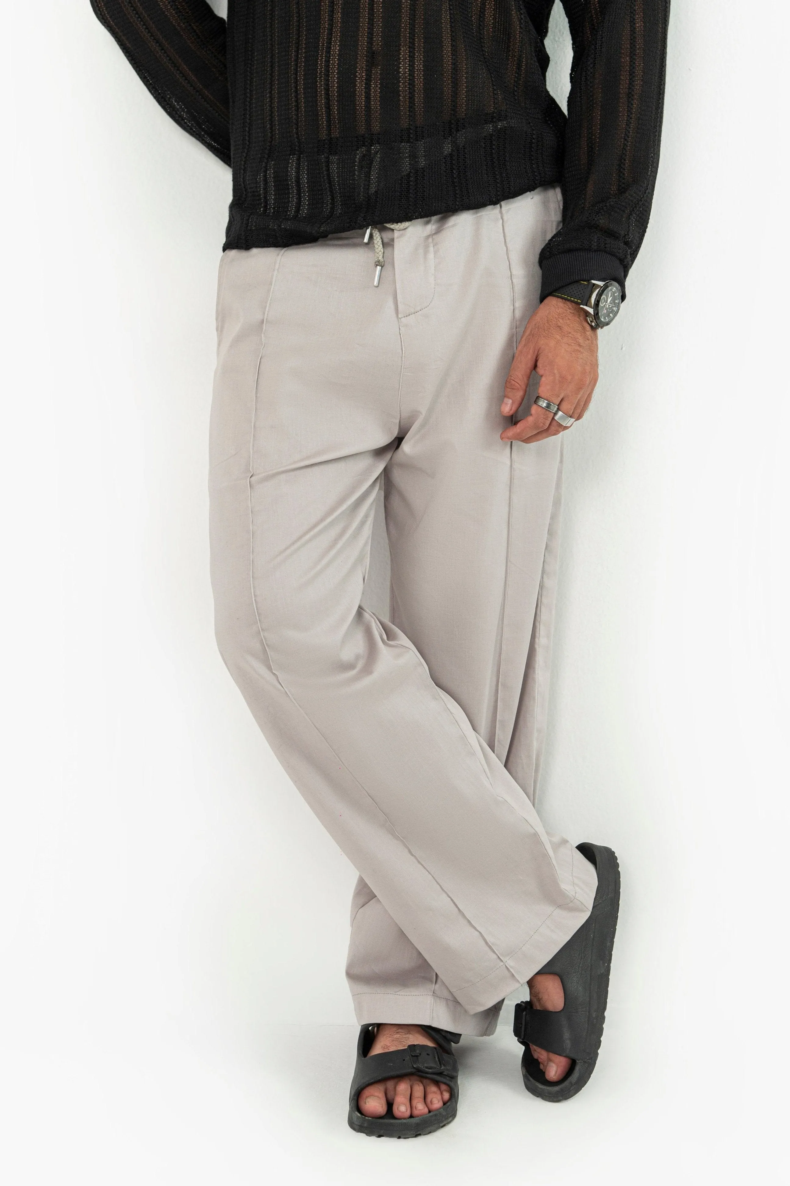 Ash Grey Pintex Pants