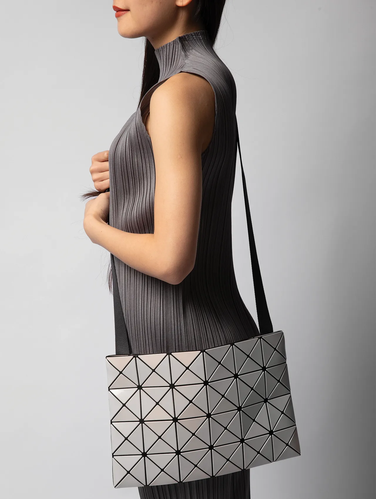 Bao Bao Issey Miyake Silver Lucent Shoulder Bag