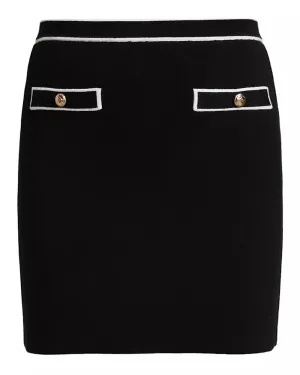 Black and Soft White Knit Kipp Skirt