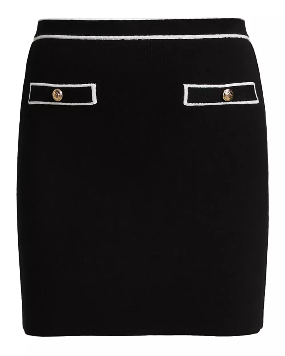 Black and Soft White Knit Kipp Skirt