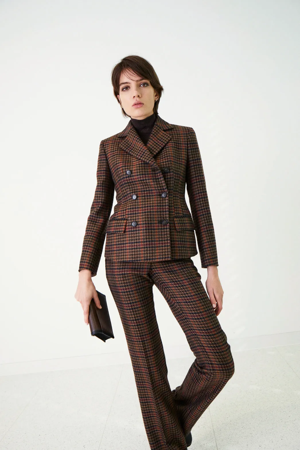 Checked Wool Double-Face Jacket