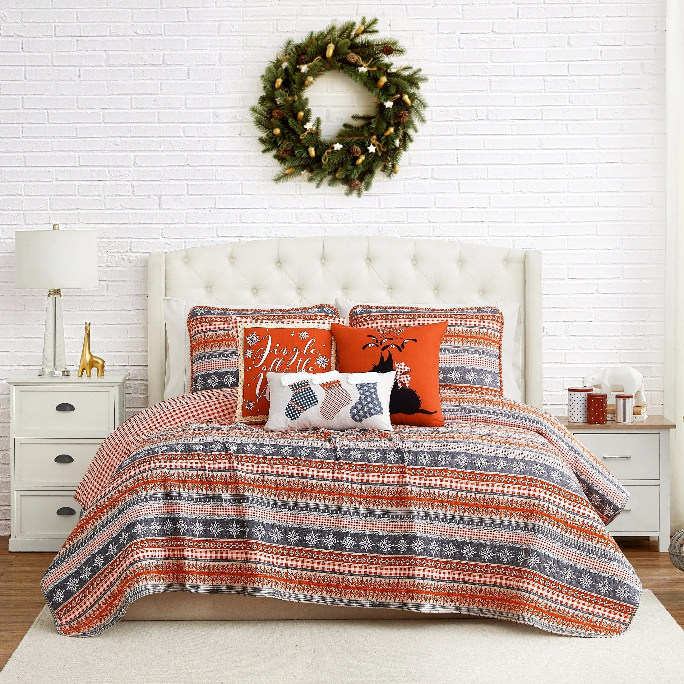 Cozy Cottage 6-Piece Quilt Bedding Set