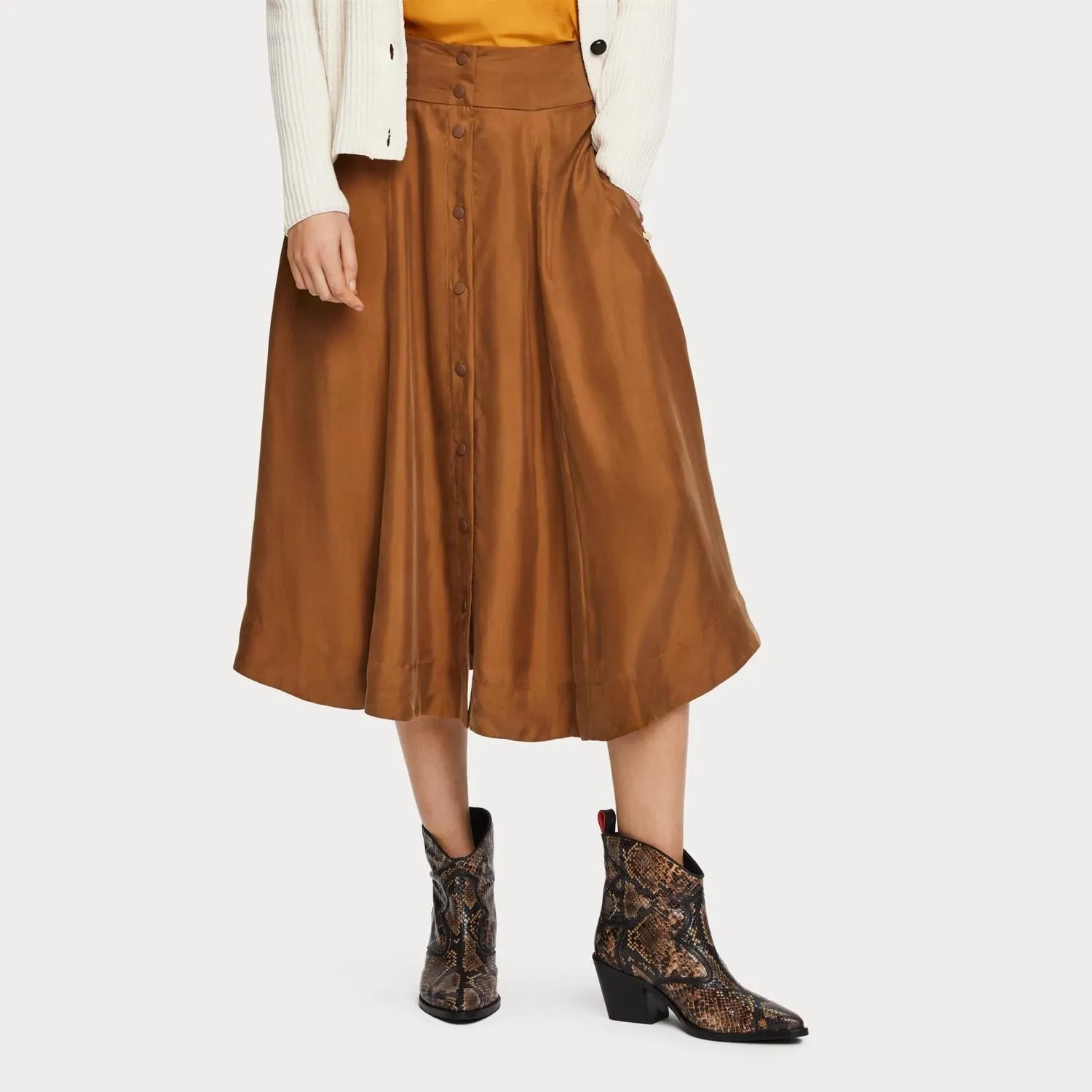 Cupro Blend Skirt