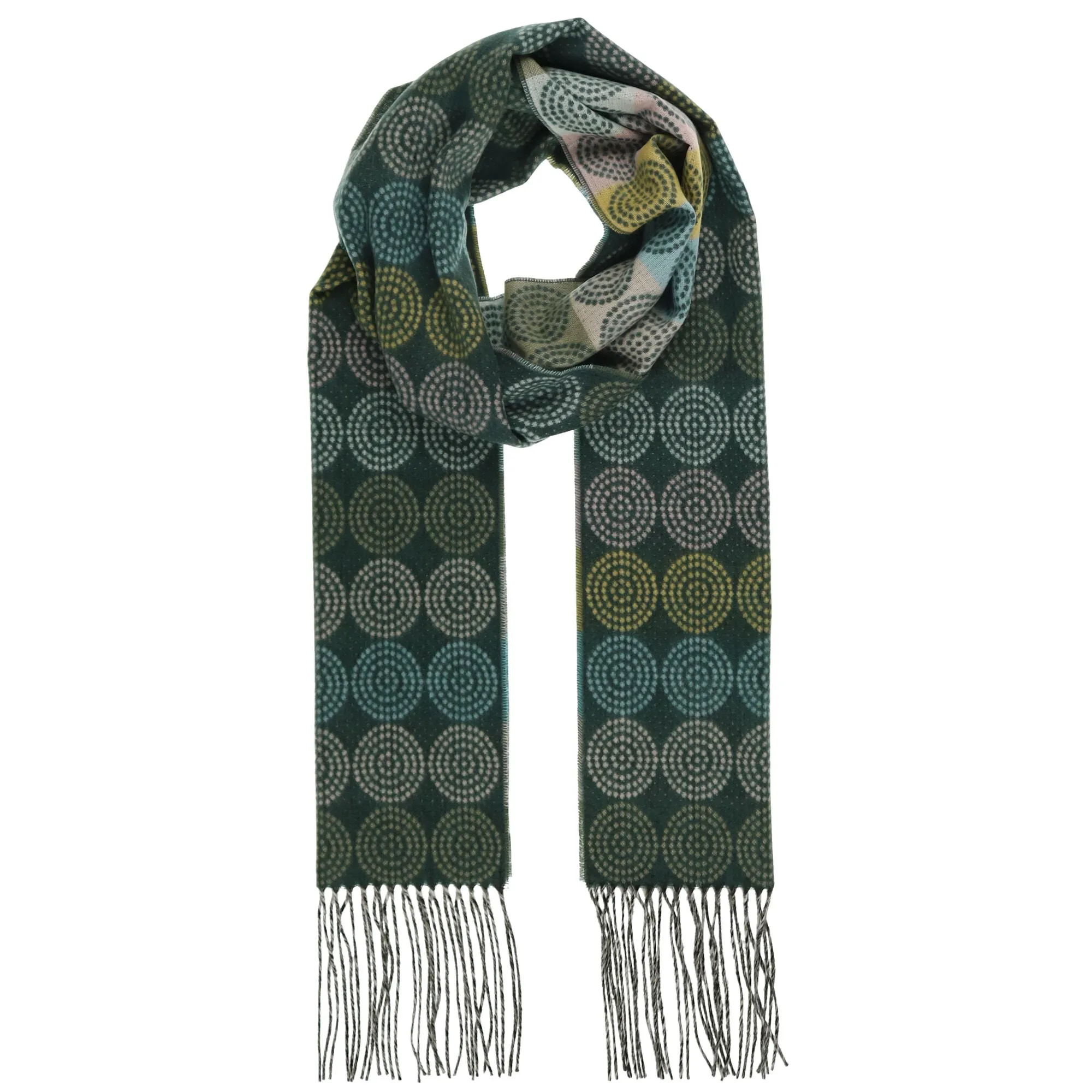 Dotty Circles Scarf - Emerald