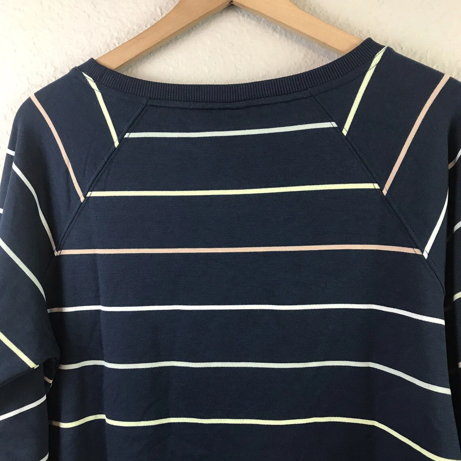 Fleece Lined Striped Sweatshirt