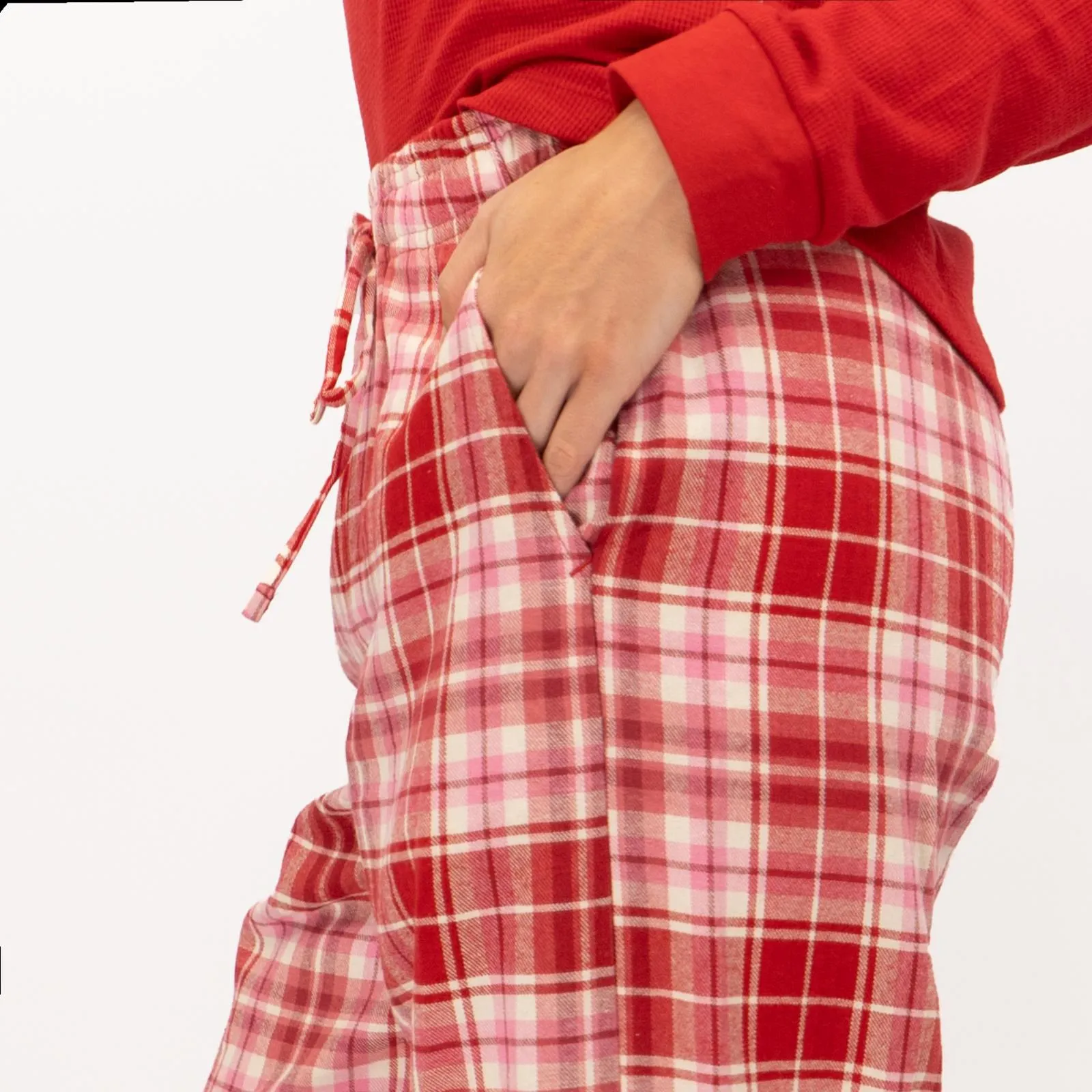 GAP Womens Flannel Sleep Set Pyjamas Red