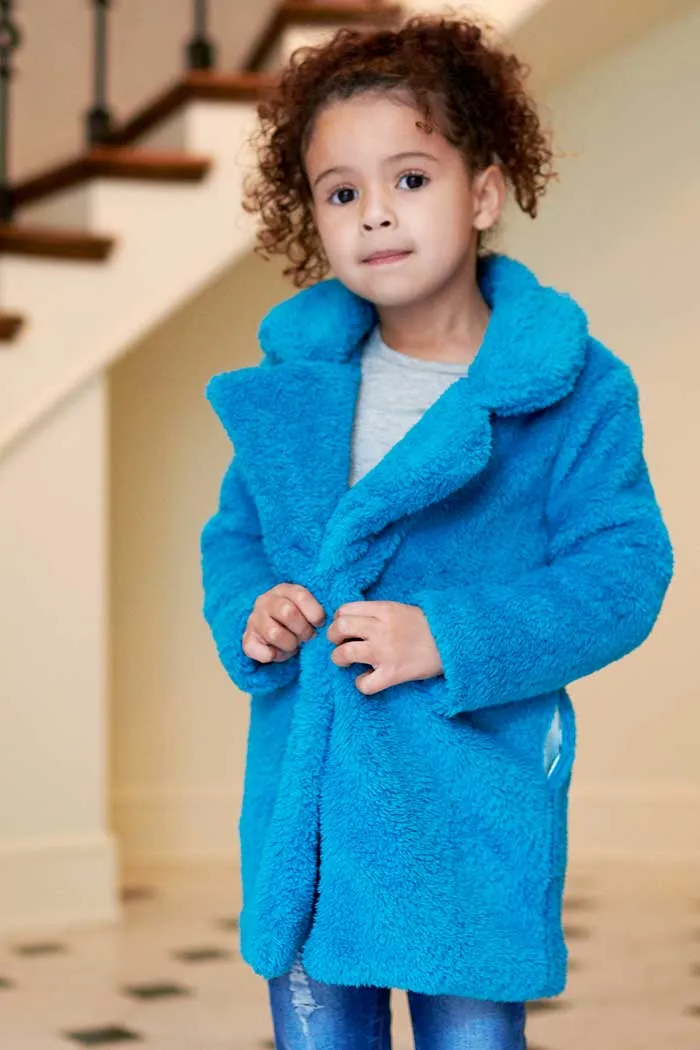 Girls Oversize Thermal Teddy Bear Coat