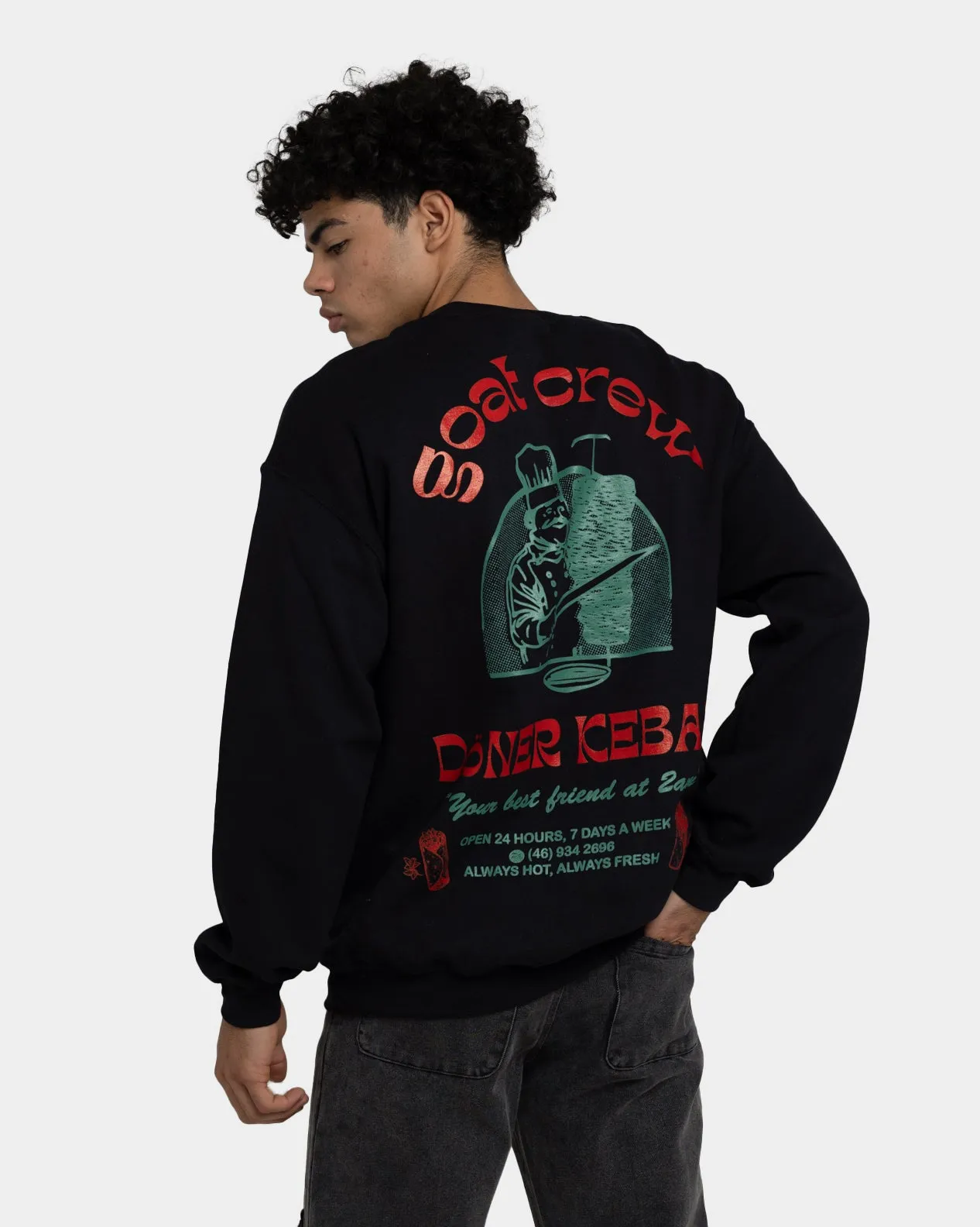 Goat Crew Döner Crewneck Black