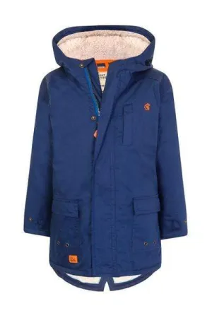 Harris Waterproof Parka Coat: Navy Blue