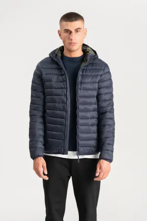 Hooded Light Puffer Jacket - Navy