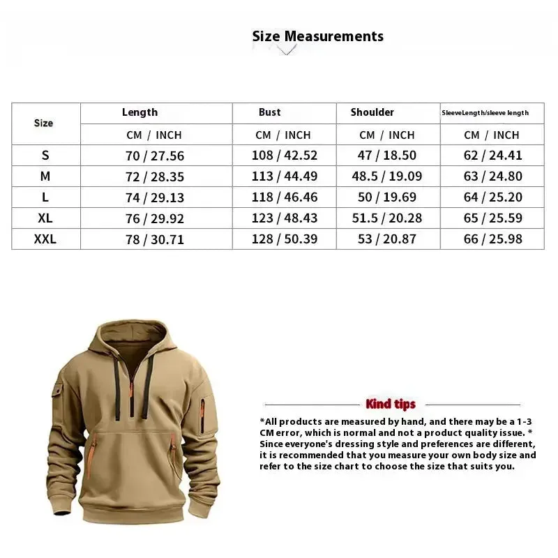 Hooded Sweatshirt with Multi-Pocket Design