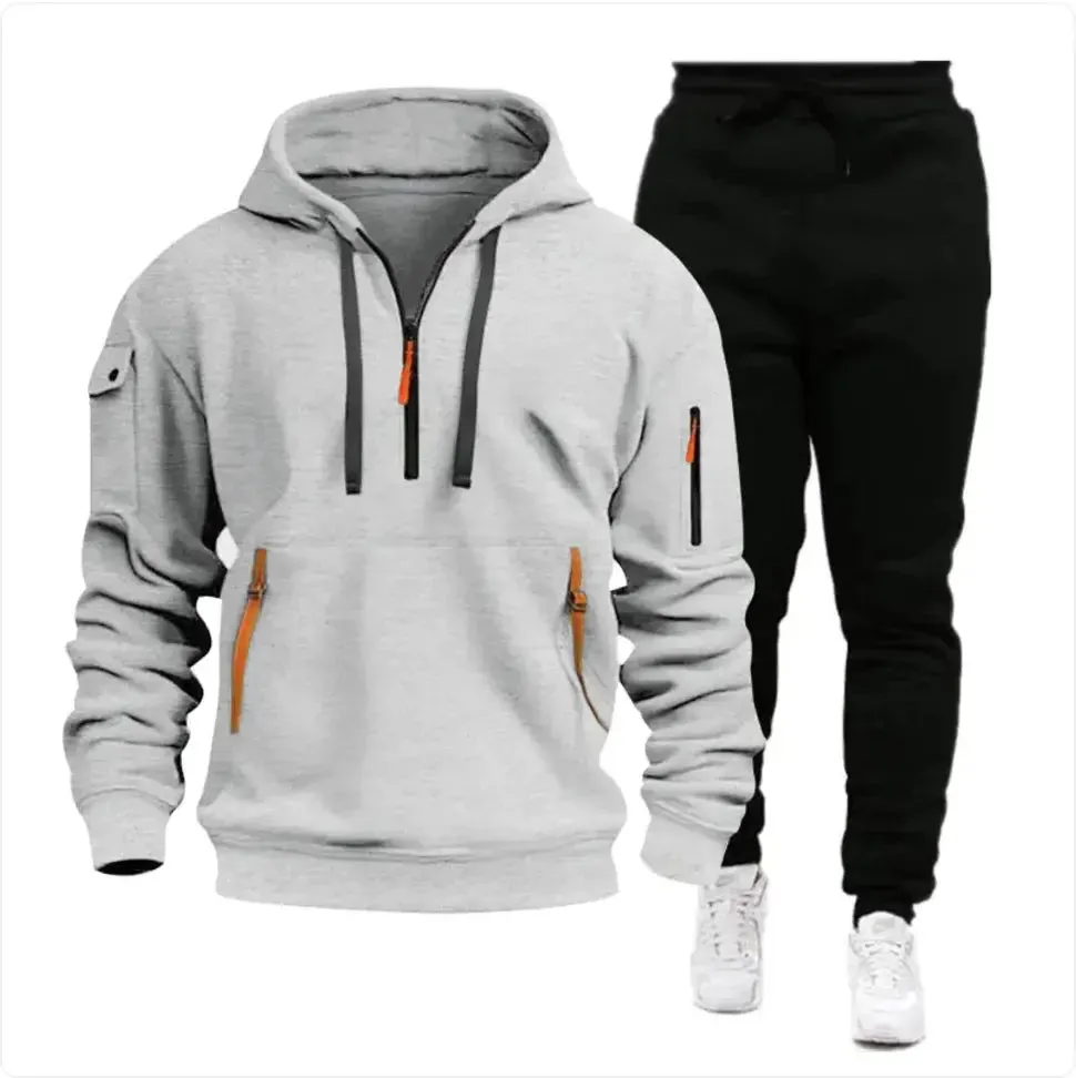 Hooded Sweatshirt with Multi-Pocket Design