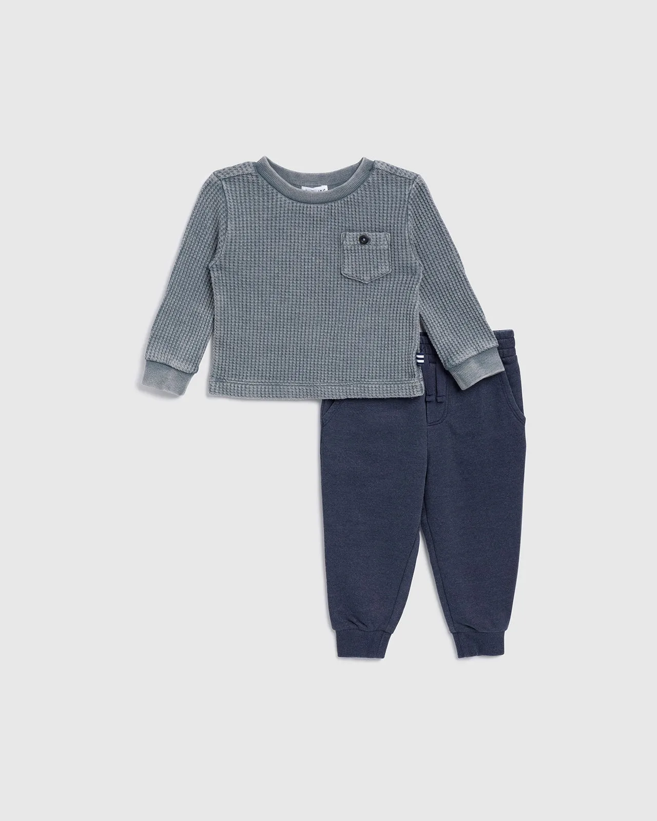 Infant Boy Chunky Thermal Long Sleeve Set