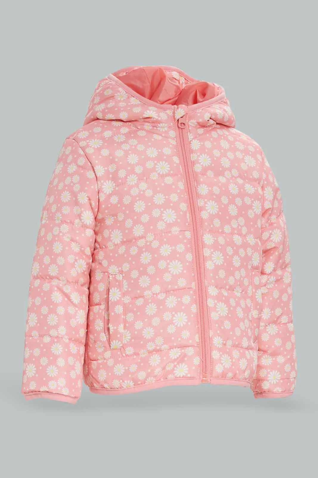 Infant Girls Pink Puffer Jacket