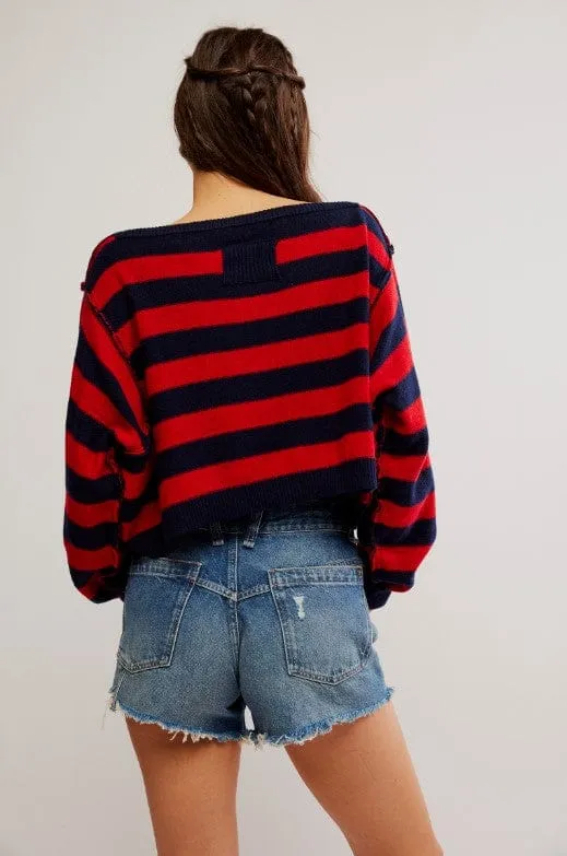 Into The Blue Stripe Pullover