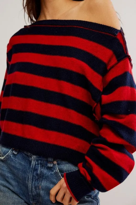 Into The Blue Stripe Pullover