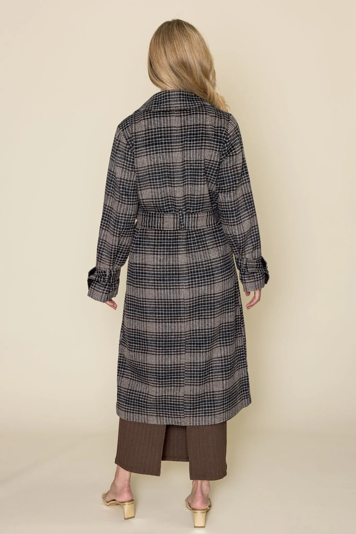 Jackie Plaid Trench