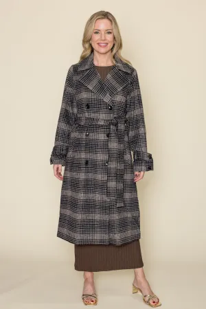 Jackie Plaid Trench