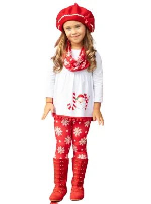 Joyful Days Tunic, Leggings, And Scarf Christmas Set