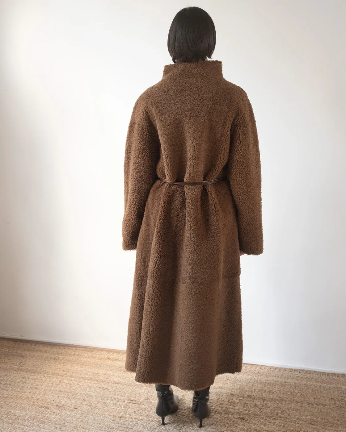 Kayla Coat Shearling Brown