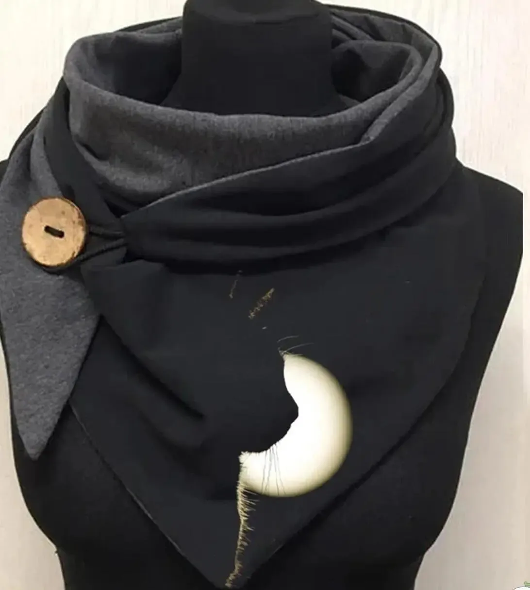 Ladies Cotton Thermal Button Bandana Scarf