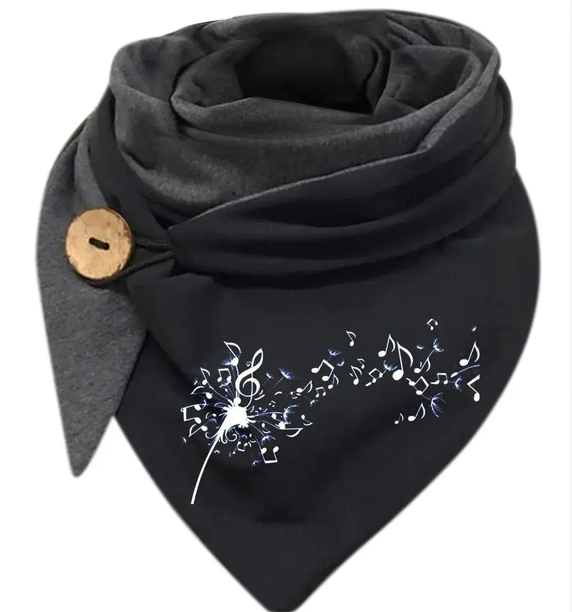 Ladies Cotton Thermal Button Bandana Scarf