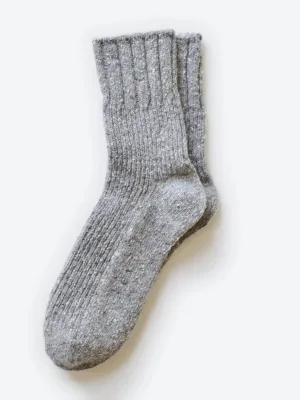 Light Grey Wool Jumper Socks