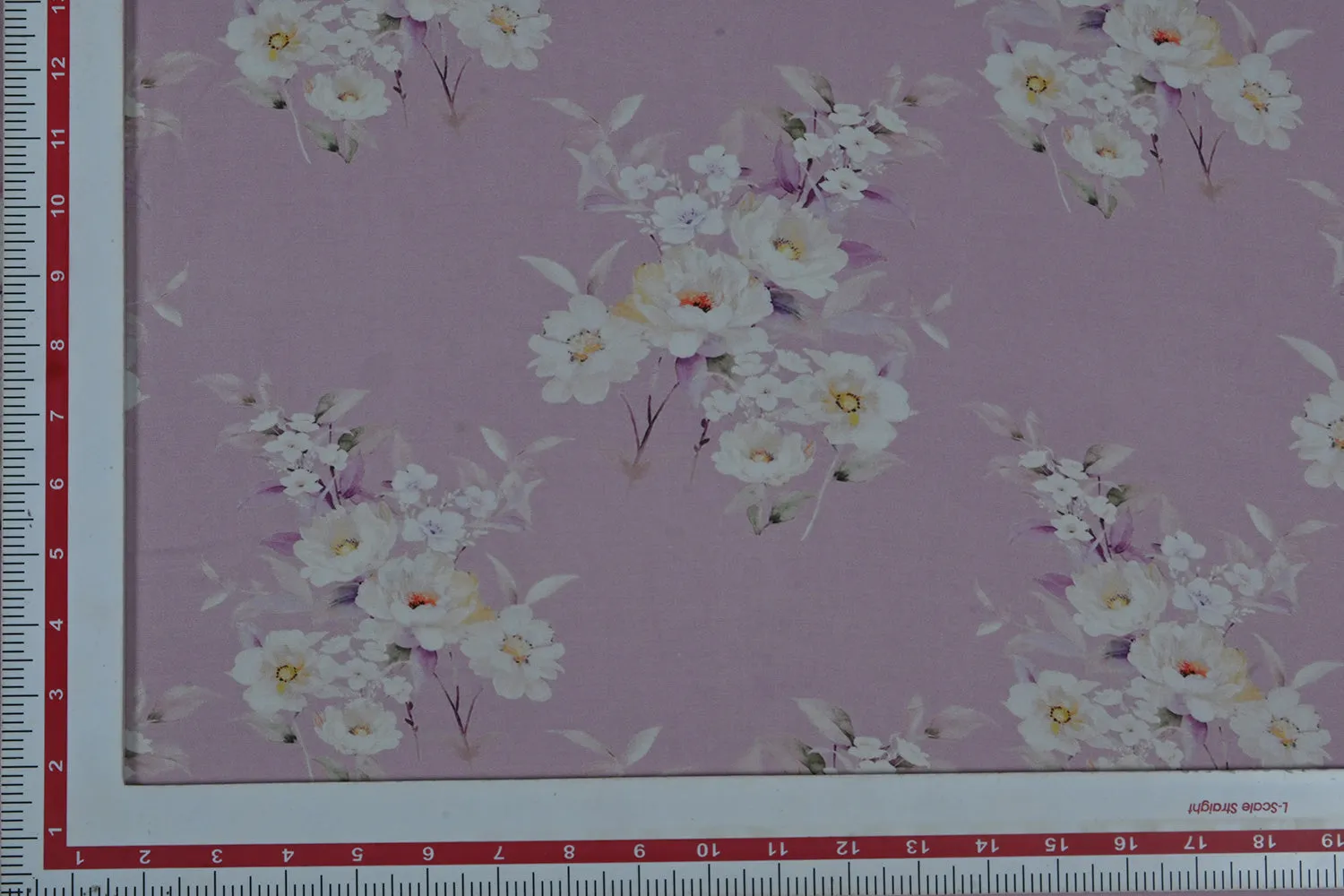 Light Purple Floral Printed Modal Viscose Blend Fabric