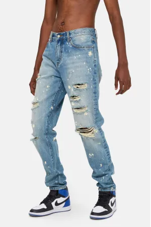 MEDM DISTRESSED DENIM PANTS