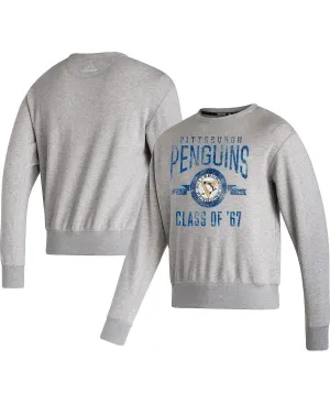 Men's Pittsburgh Penguins Vintage Heather Gray T-Shirt Pullover adidas sweatshirt, multi