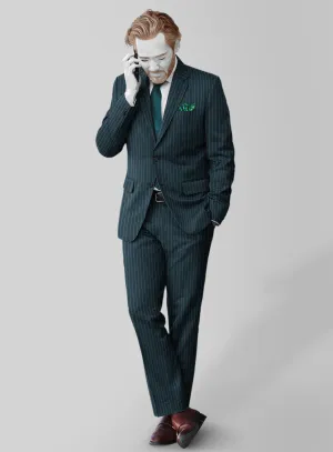 Napolean Argio Stripe Prussian Blue Wool Suit