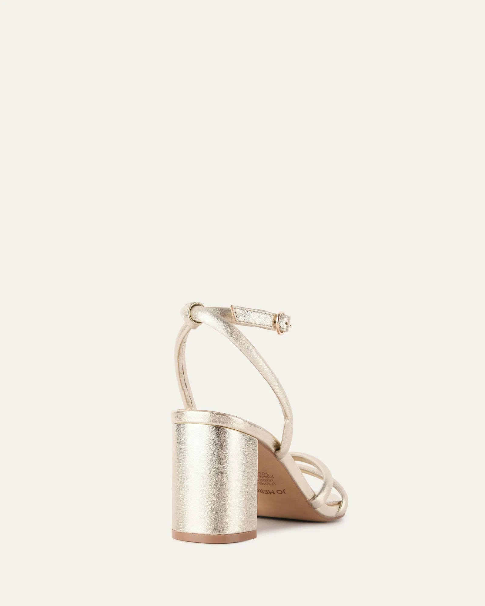 NINO HIGH HEEL SANDALS SOFT GOLD LEATHER