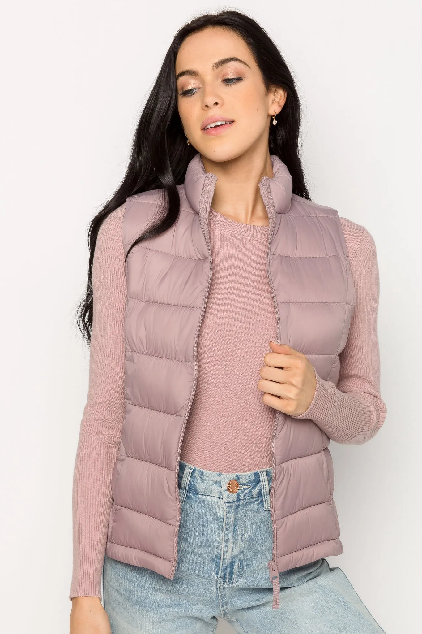 Nylon Quilted Puffer Vest