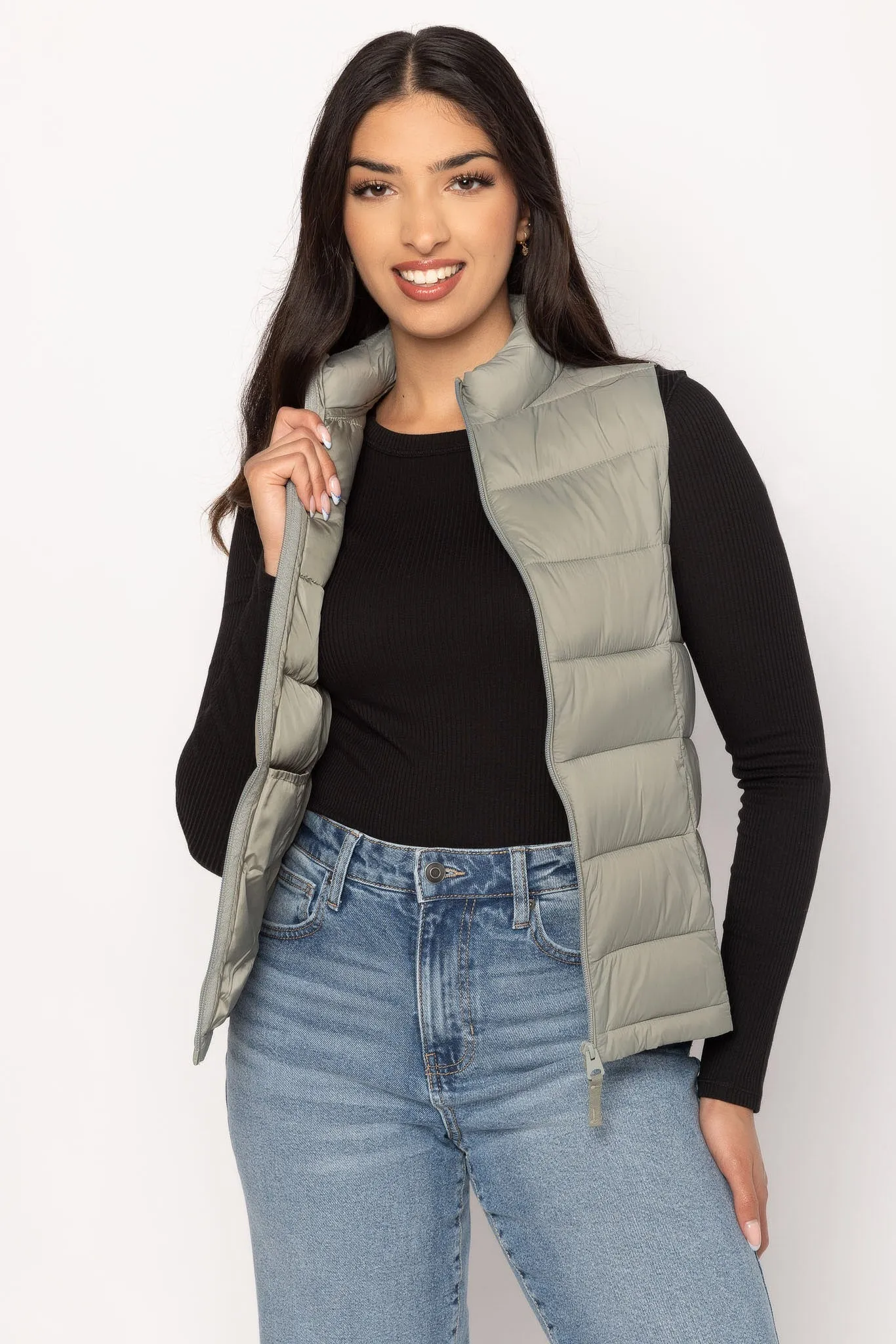 Nylon Quilted Puffer Vest