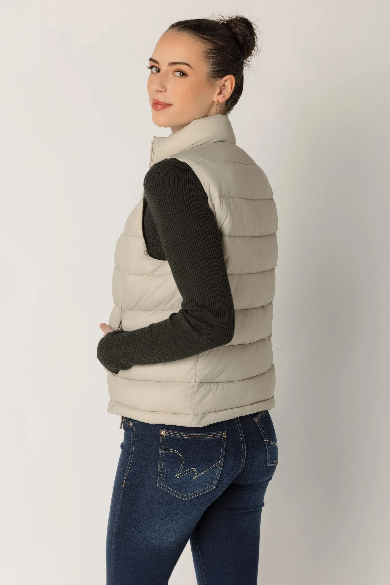 Nylon Quilted Puffer Vest