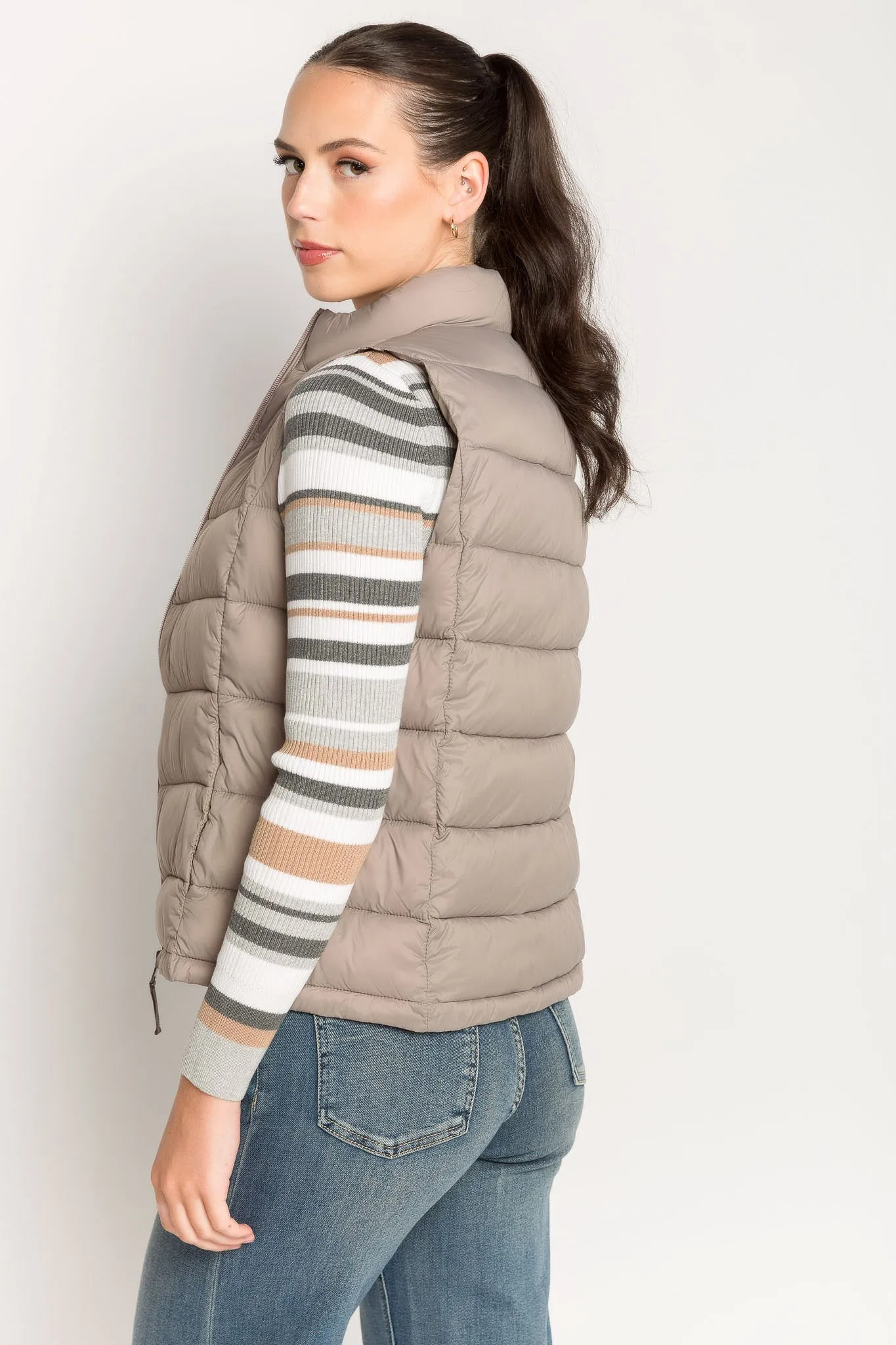 Nylon Quilted Puffer Vest