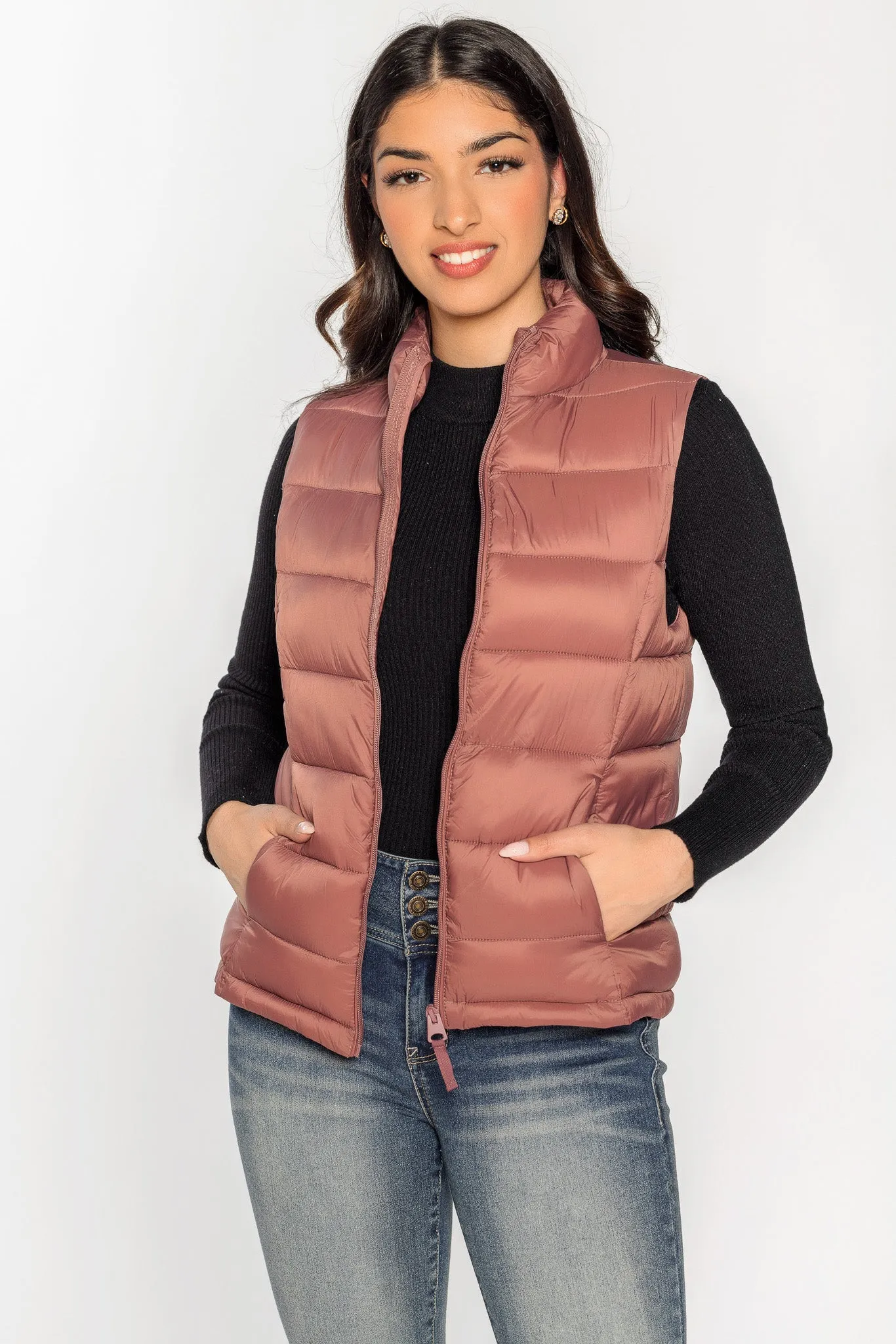 Nylon Quilted Puffer Vest