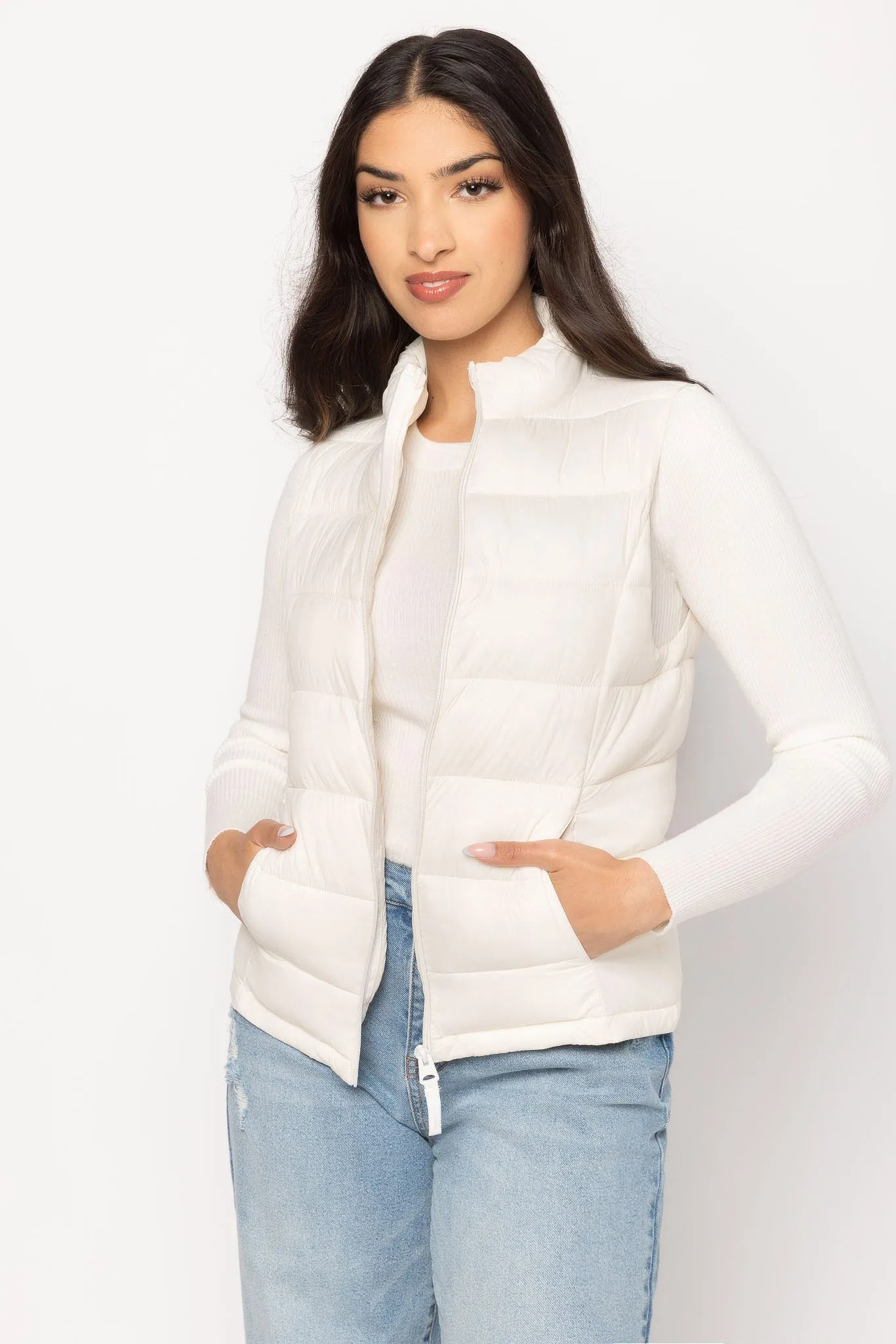 Nylon Quilted Puffer Vest