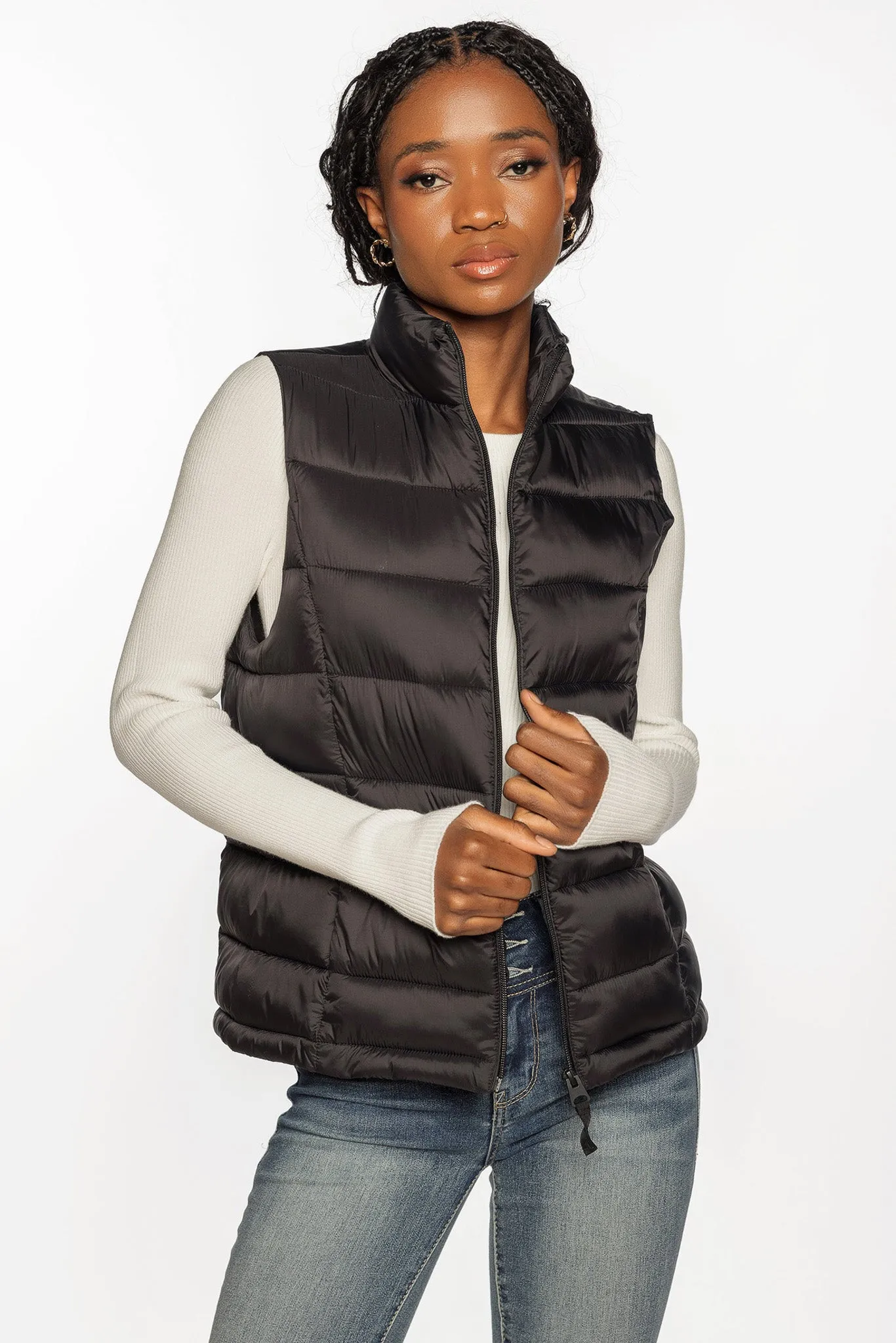 Nylon Quilted Puffer Vest