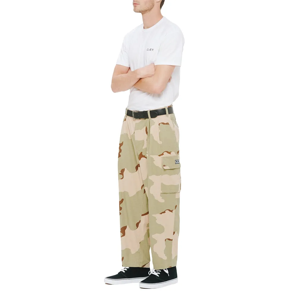 OBEY FUBAR BIG FITS CARGO PANTS // CAMO