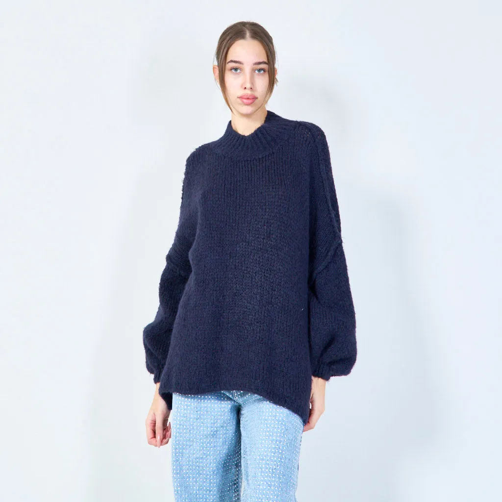 Oversized chunky knit poncho wholesale