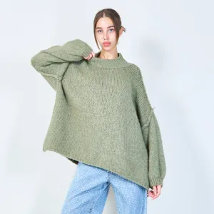 Oversized chunky knit poncho wholesale