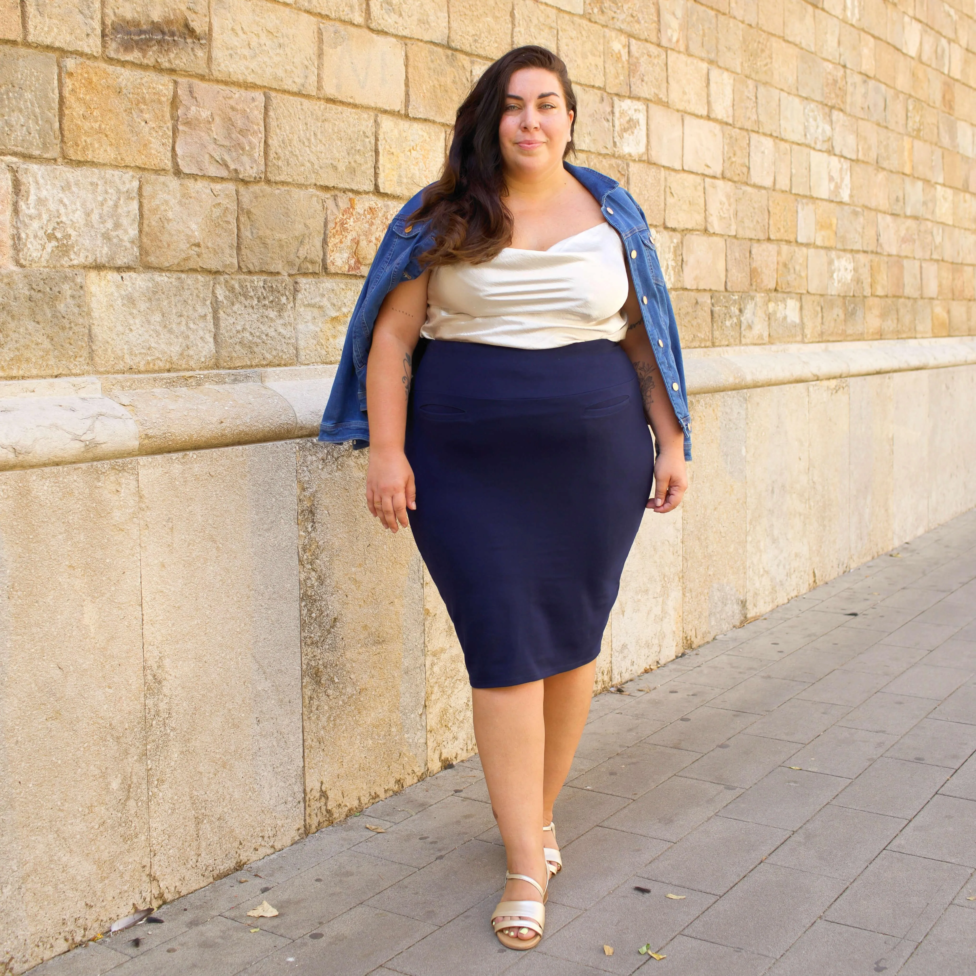 Pencil Skirt - Navy