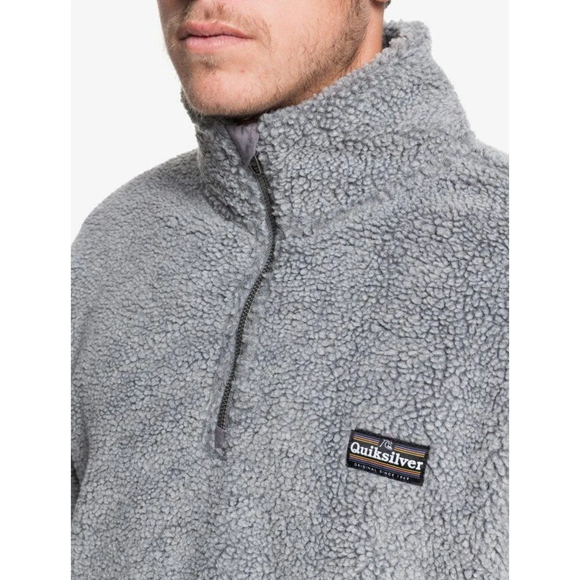 Quiksilver Men's Bogong Gum Half-Zip Popcorn Sherpa Fleece