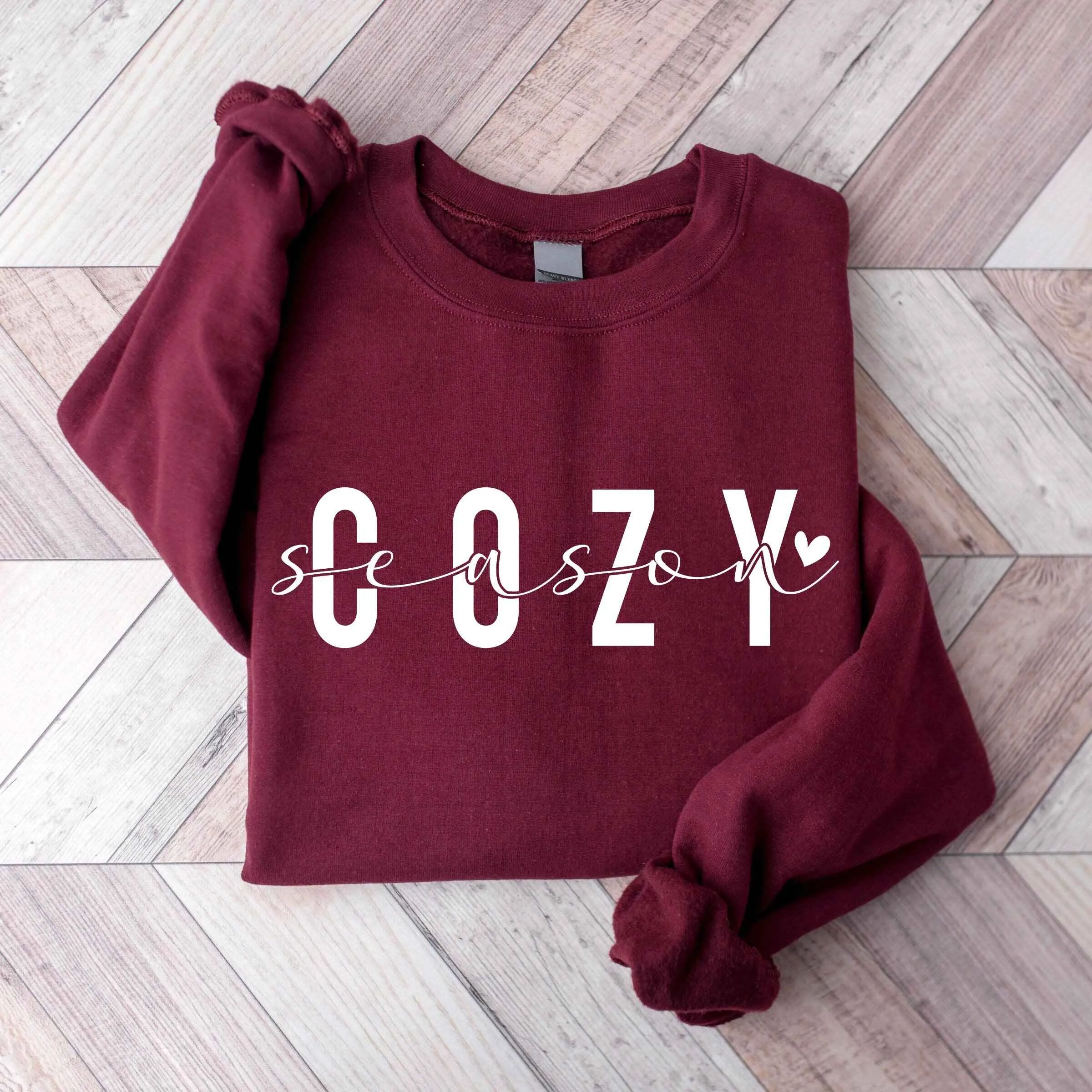 "Cozy Season" Christmas Sweatshirt – Personalized Sweatshirt For Winter Comfort