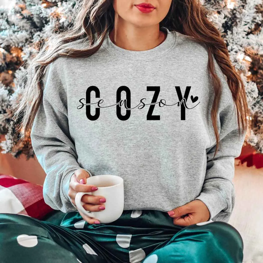 "Cozy Season" Christmas Sweatshirt – Personalized Sweatshirt For Winter Comfort